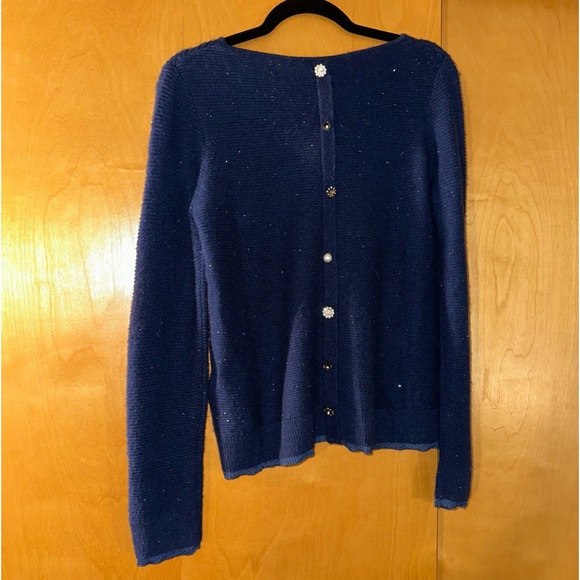 Oltre Cashmere Blend Sweater with Sequins - Picture 4 of 11